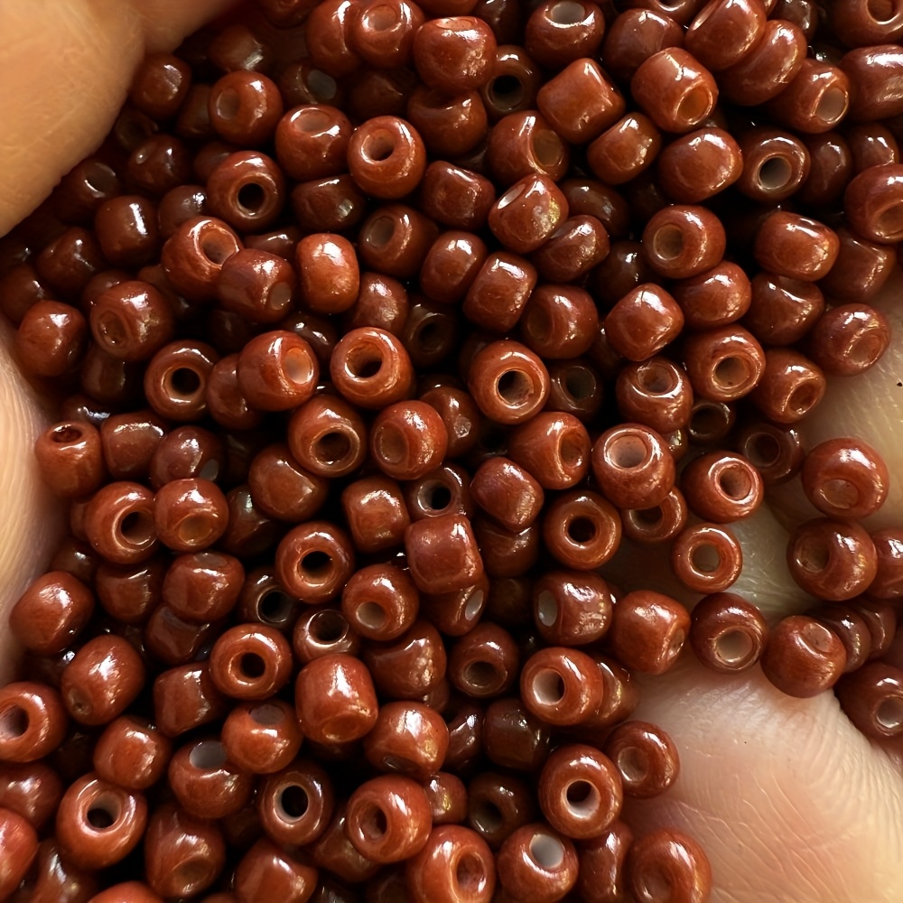 Brown Millet Glass Seed Beads for Jewelry Making, High-Quality Craft Materials